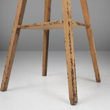 Industrial console in wood with rich patina, France, 1900