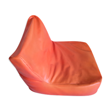Armchair skaï orange 70s vintage
