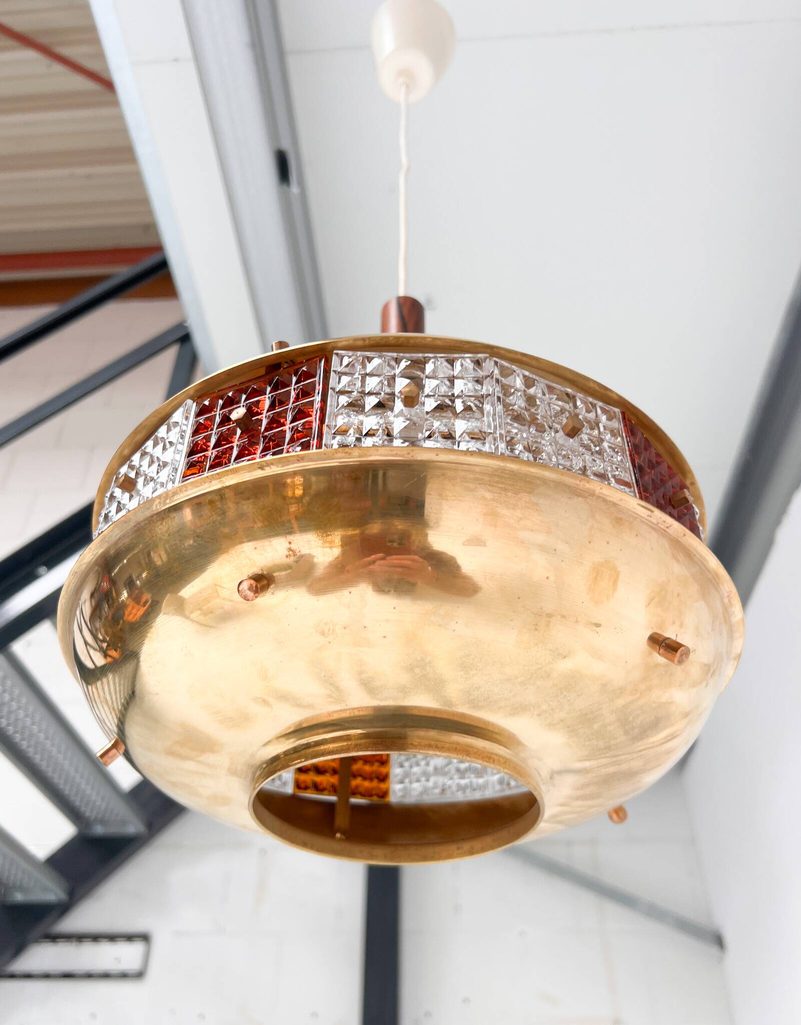 Space Age ceiling lamp by Örsjö Industri, 1960s