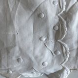 Drap de trousseau 19e de fil de lin brodé