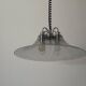Suspended lamp with 4 sockets, chrome body and plexiglass shade, 1970s, Germany.