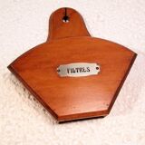 Varnished wood coffee filter holder