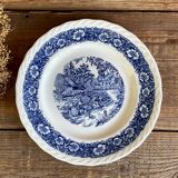 6 Staffordshire England “countryside” dinner plates