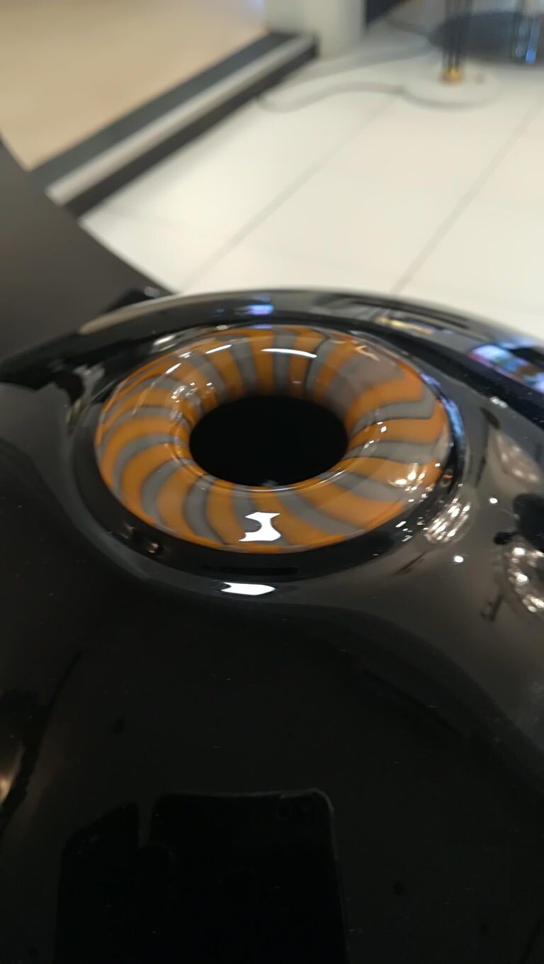 Paolo Crepax set of three Murano glass vases signed