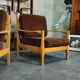 Paire de fauteuils Tchécoslovaque 1980 velours côtelé
