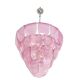 Modern Italian "Petals" Chandelier in Pink Murano Glass