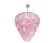 Modern Italian "Petals" Chandelier in Pink Murano Glass