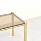Midcentury Italian Tubular Brass And Smoked Glass Coffee Table. Retro.
