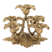 Brass flower candle holder