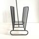 Vintage metal magazine holder, modernist style