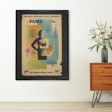 Paris, Pan Am Airways Travel Poster, 93 x 123 cm