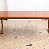 Minimalist solid teak coffee table