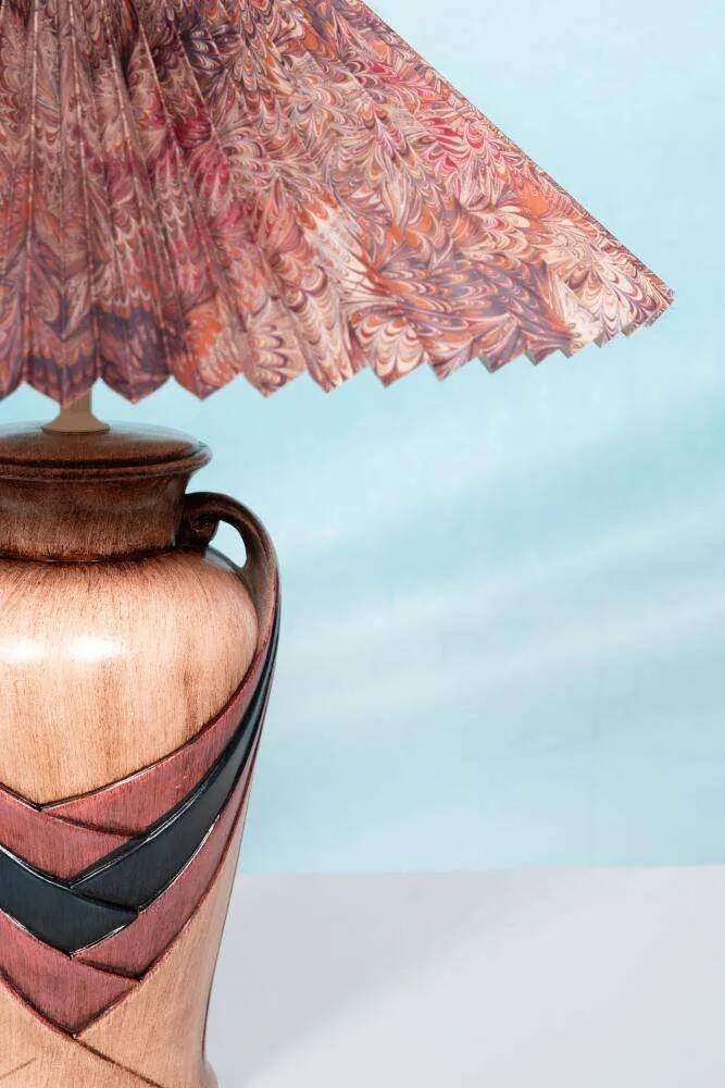 Scandinavian bohemian table lamp from the 70s/80s, postmodern.