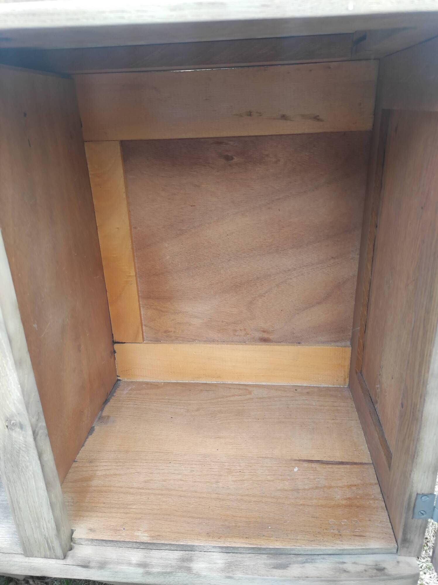 Small auxiliary sandblasted piece of furniture