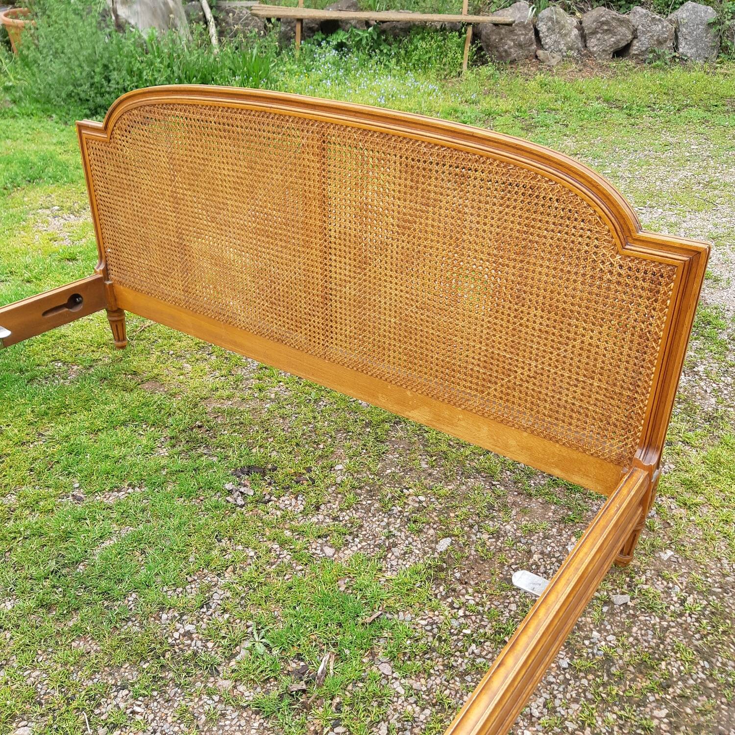 Louis XVI style cane bed