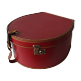 Valise rouge pour les chapeaux des années 60