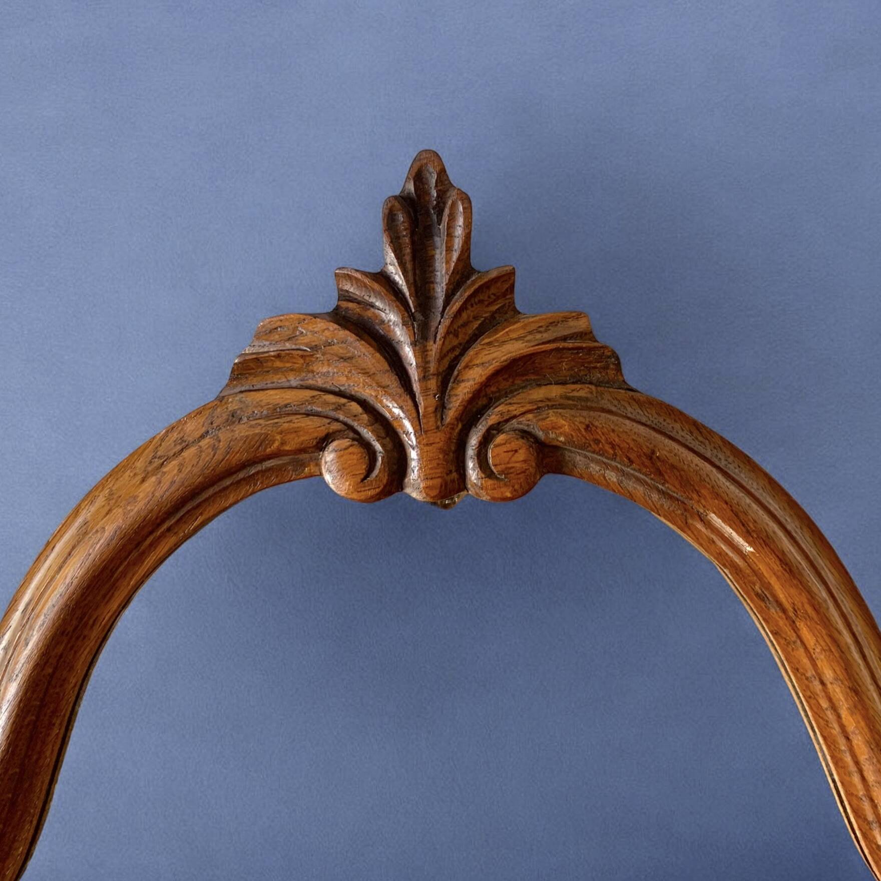 Old carved wooden mirror - 70 cm