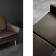 Vintage Mid-Century Danish Modern Brown 3-Seater Sofa by Folke Ohlsson