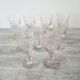 9 old port glass art deco style glass