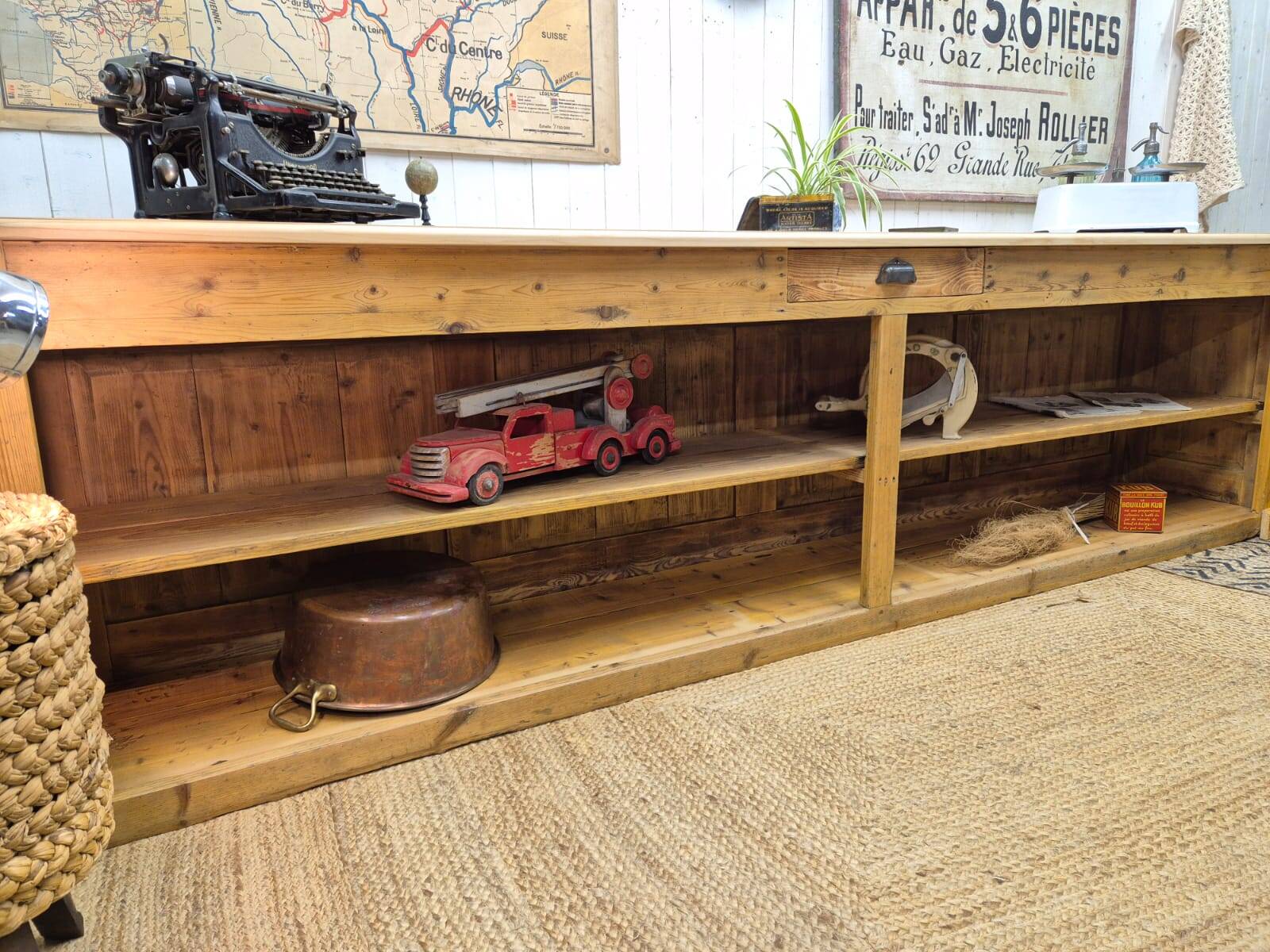 Former grocery store counter