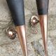 Paire d’applique en cuivre et métal, années 50