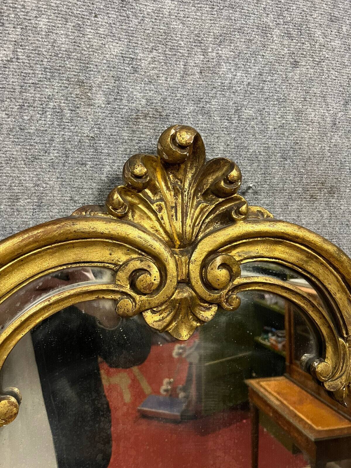 Very large and superb Louis XV style mirror in gilded wood, 20th century (E)