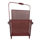 magazine rack by Mathieu Matégot in red 1950