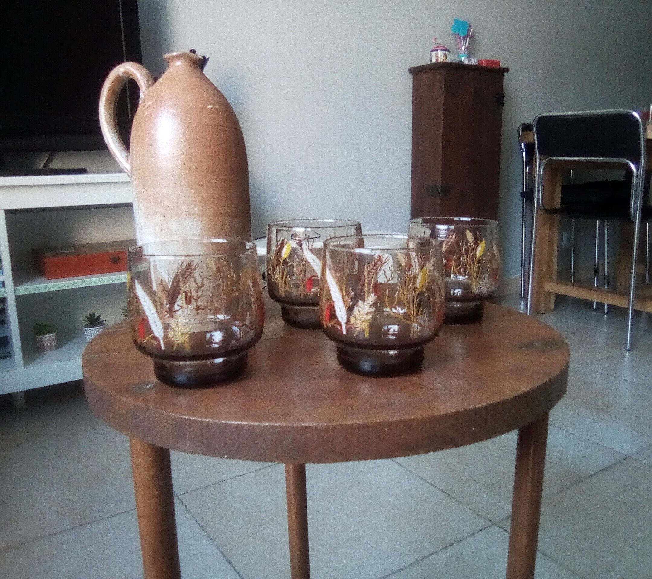 Set of 4 glasses "Tivoli" 70s glass of Arques Luminarc
