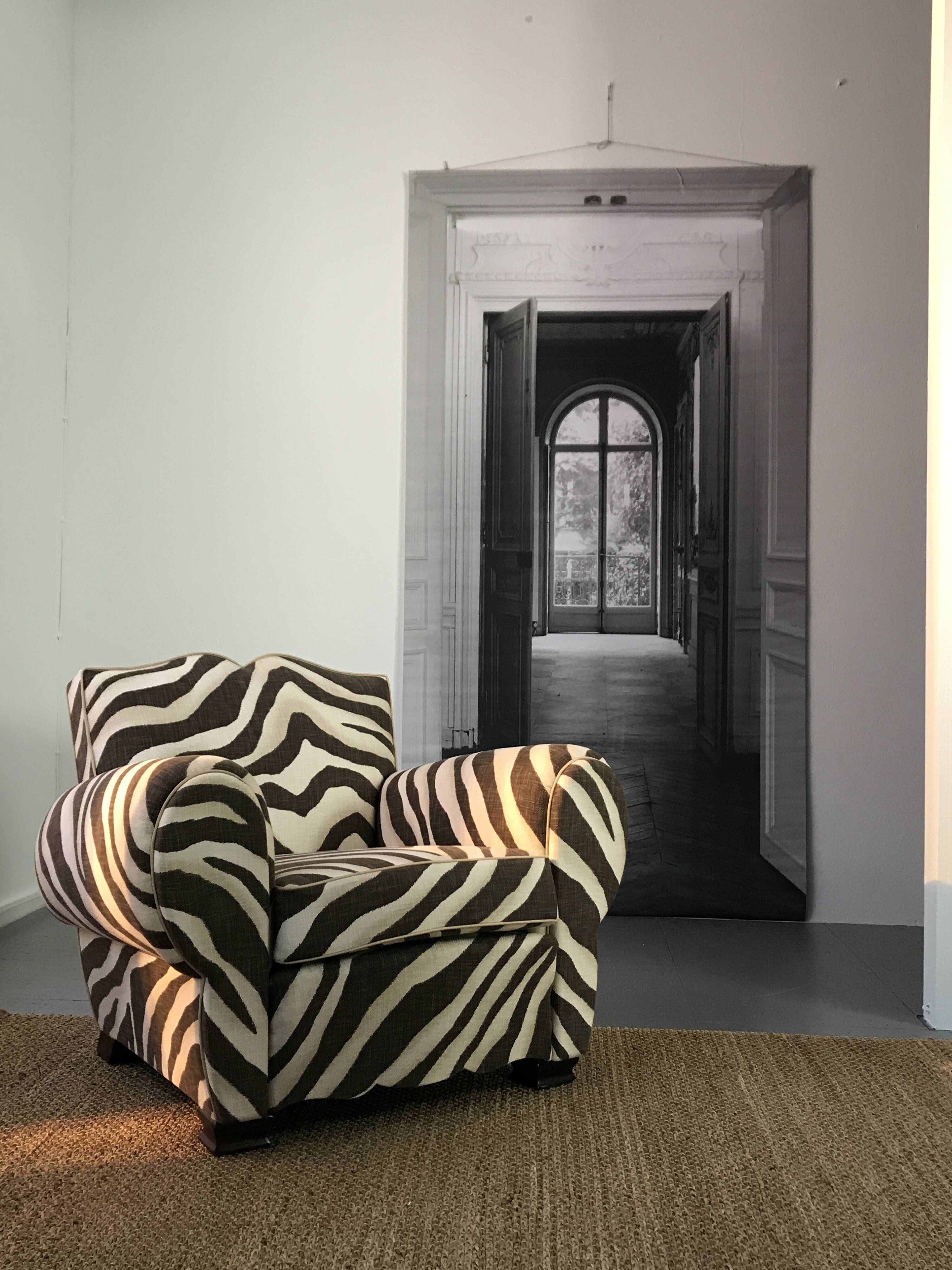 French moustache club chair, 1950s