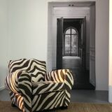 French moustache club chair, 1950s