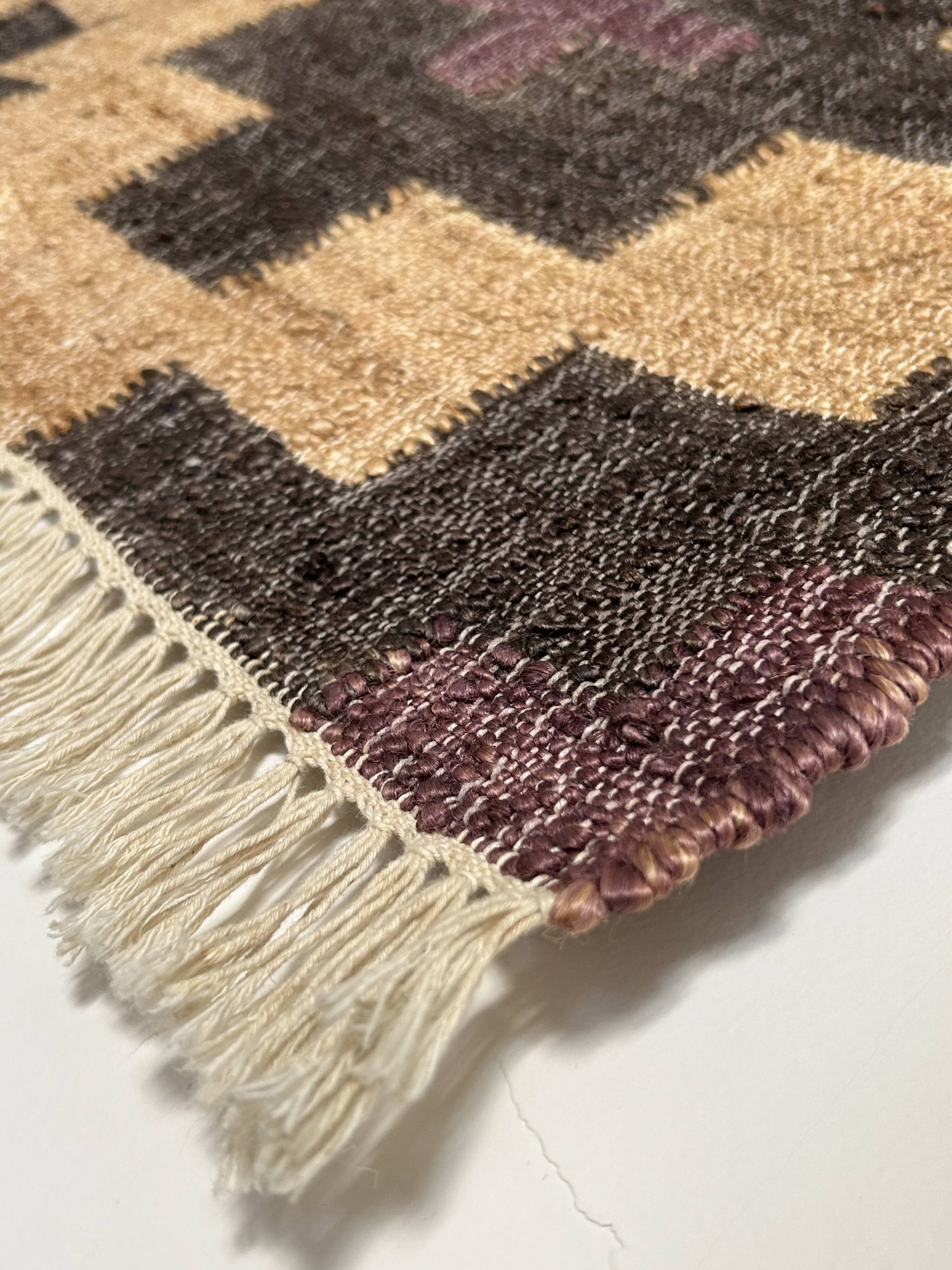 120 x 180 cm - tapis kilim en coton jute