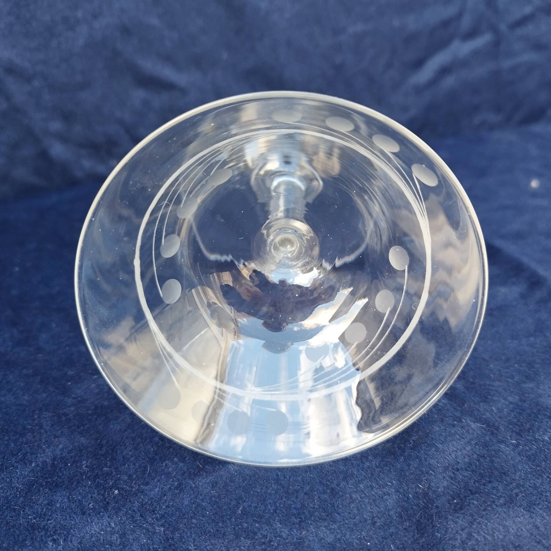 7 coupes champagne verre frise ciselée