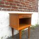 Vintage wooden bedside table / side table with tapered legs.