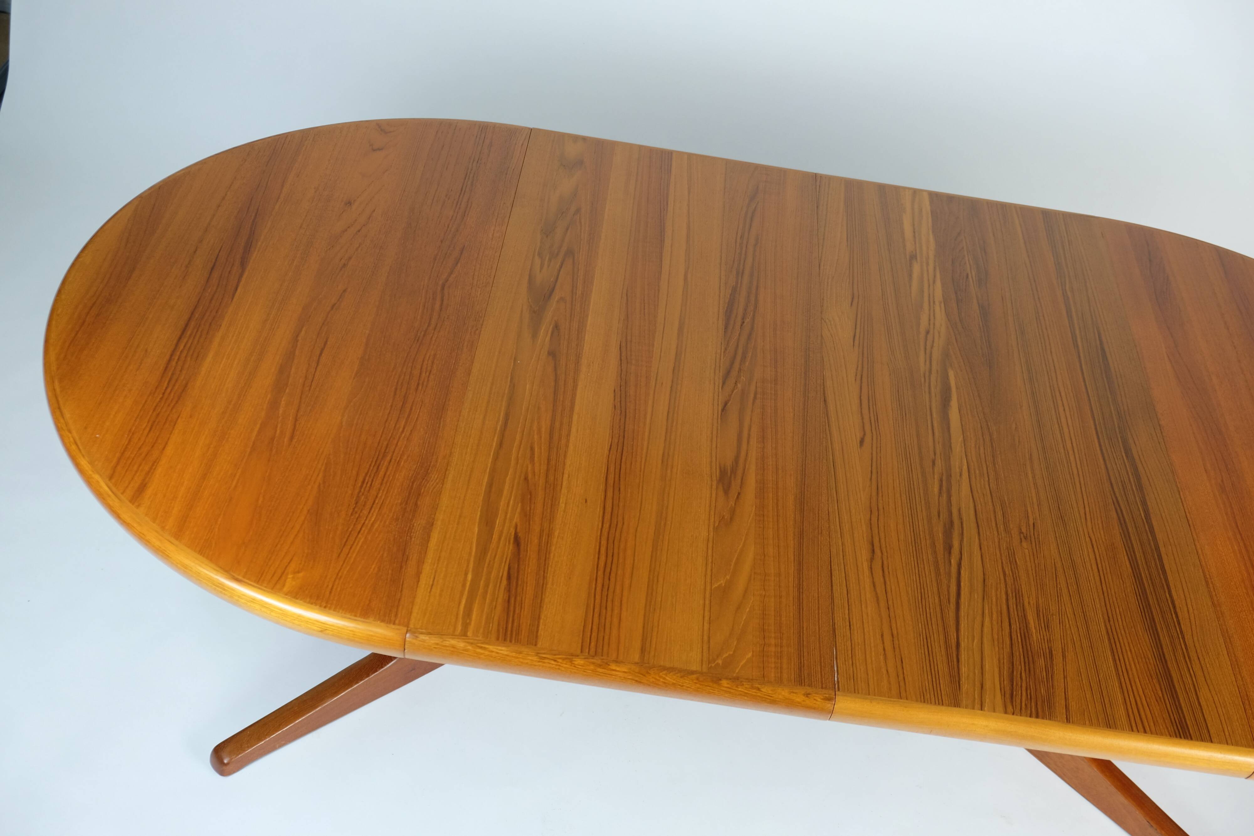 Vintage Teak Esstisch Dining Table Rund Erweiterbar Glostrup Danish Design
