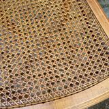 Vintage caned Louis XVI chair in solid gold wood.