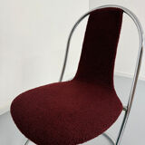 Set of 4 tubular chairs, Italian design, 70s vintage, Cantilever