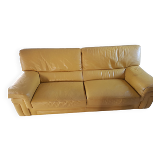 Yellow leather canaper