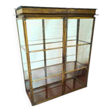 Vintage Mid Century Handmade Brass Wall Vitrine