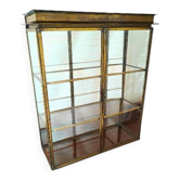 Vitrine murale vintage en laiton faite à la main du milieu du siècle