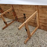 Folding country table dark patina