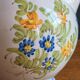 Vintage Glazed Earthenware Ewer/Pitcher – Hand-Painted Floral Decoration