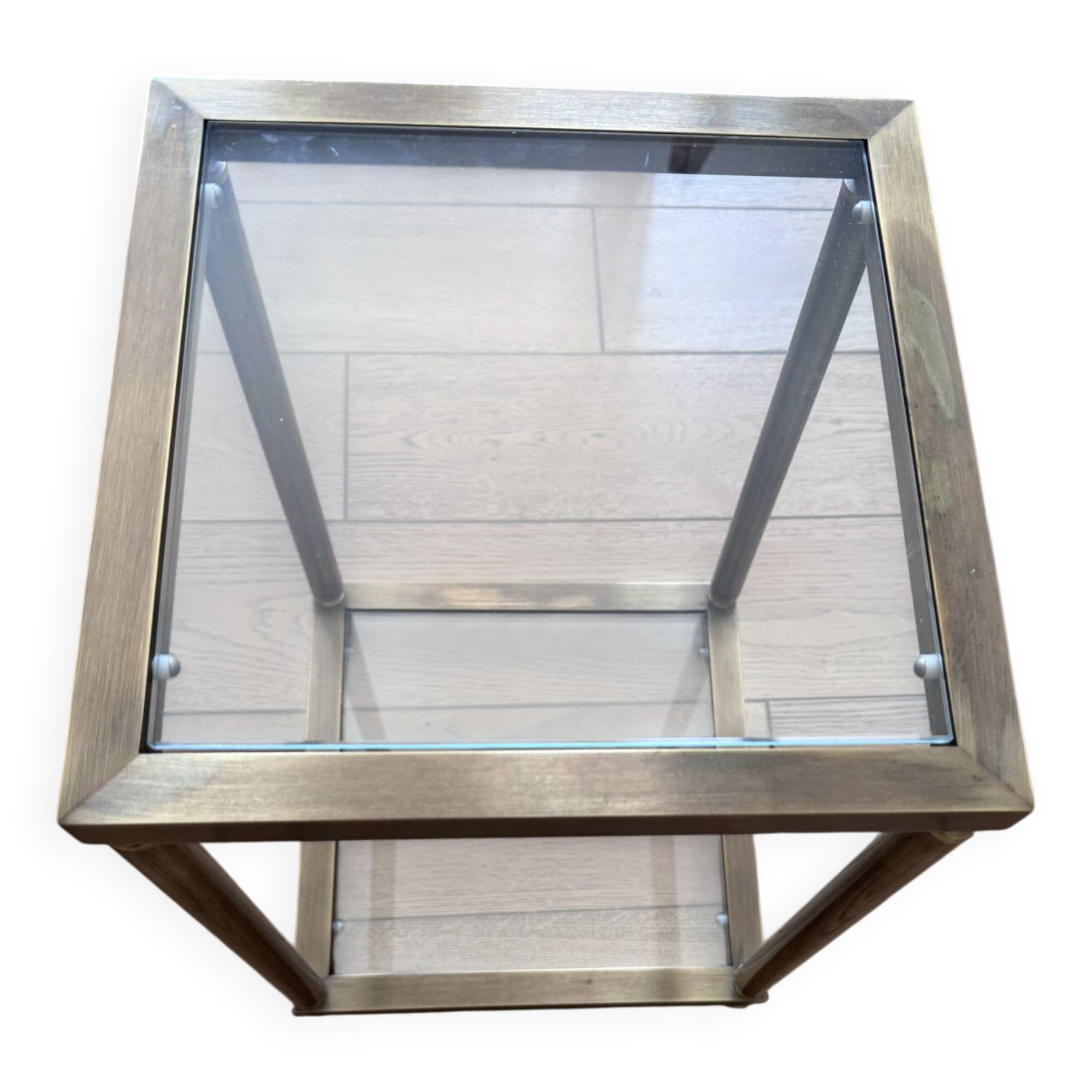 Brass and glass table