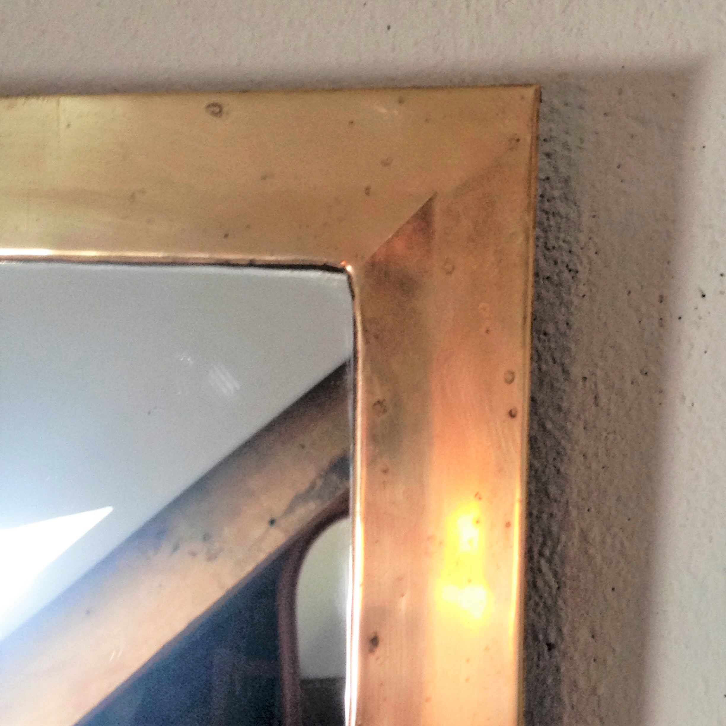 Mirror brass 43 x 43 cm