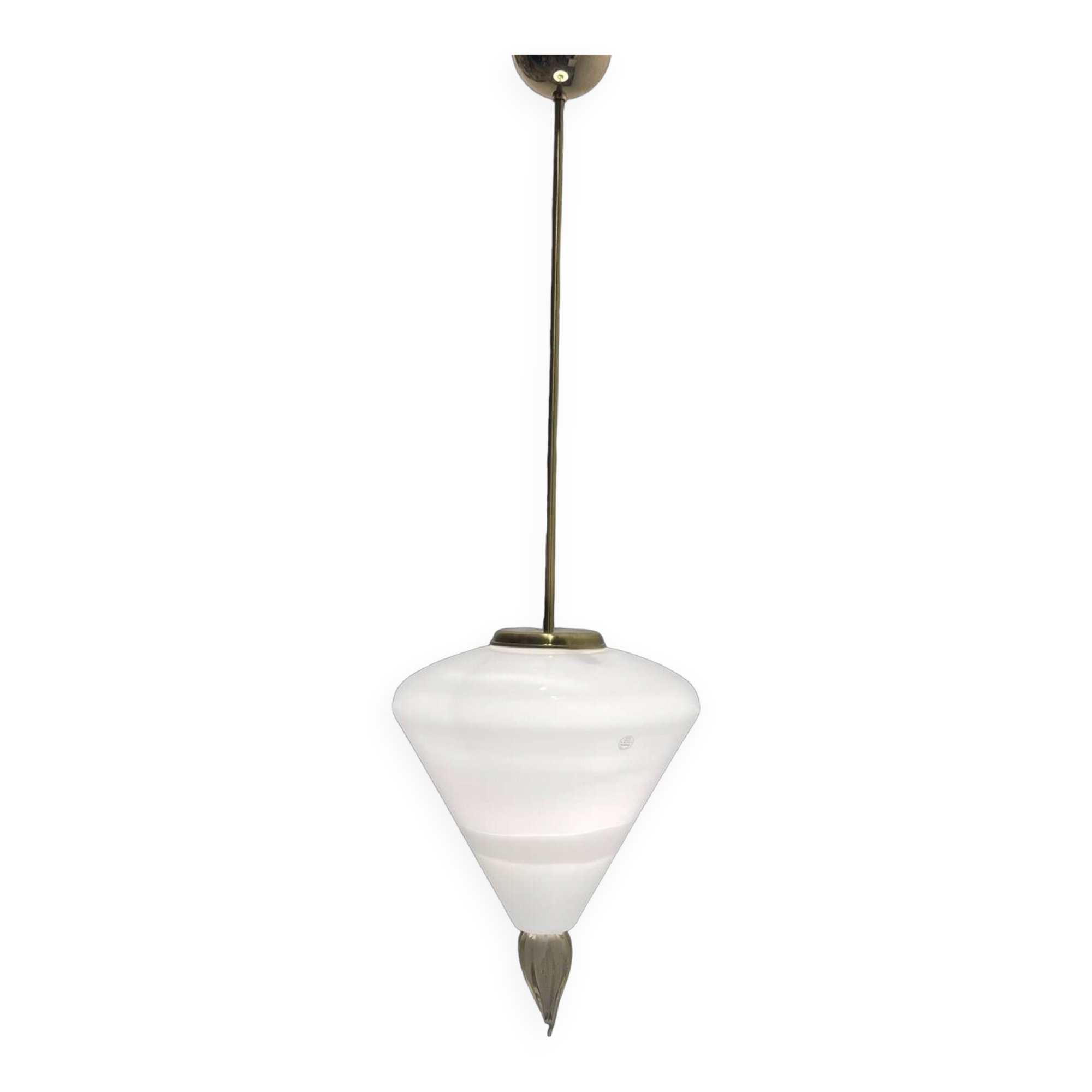 Suspension lumineuse en verre de Murano années 1980