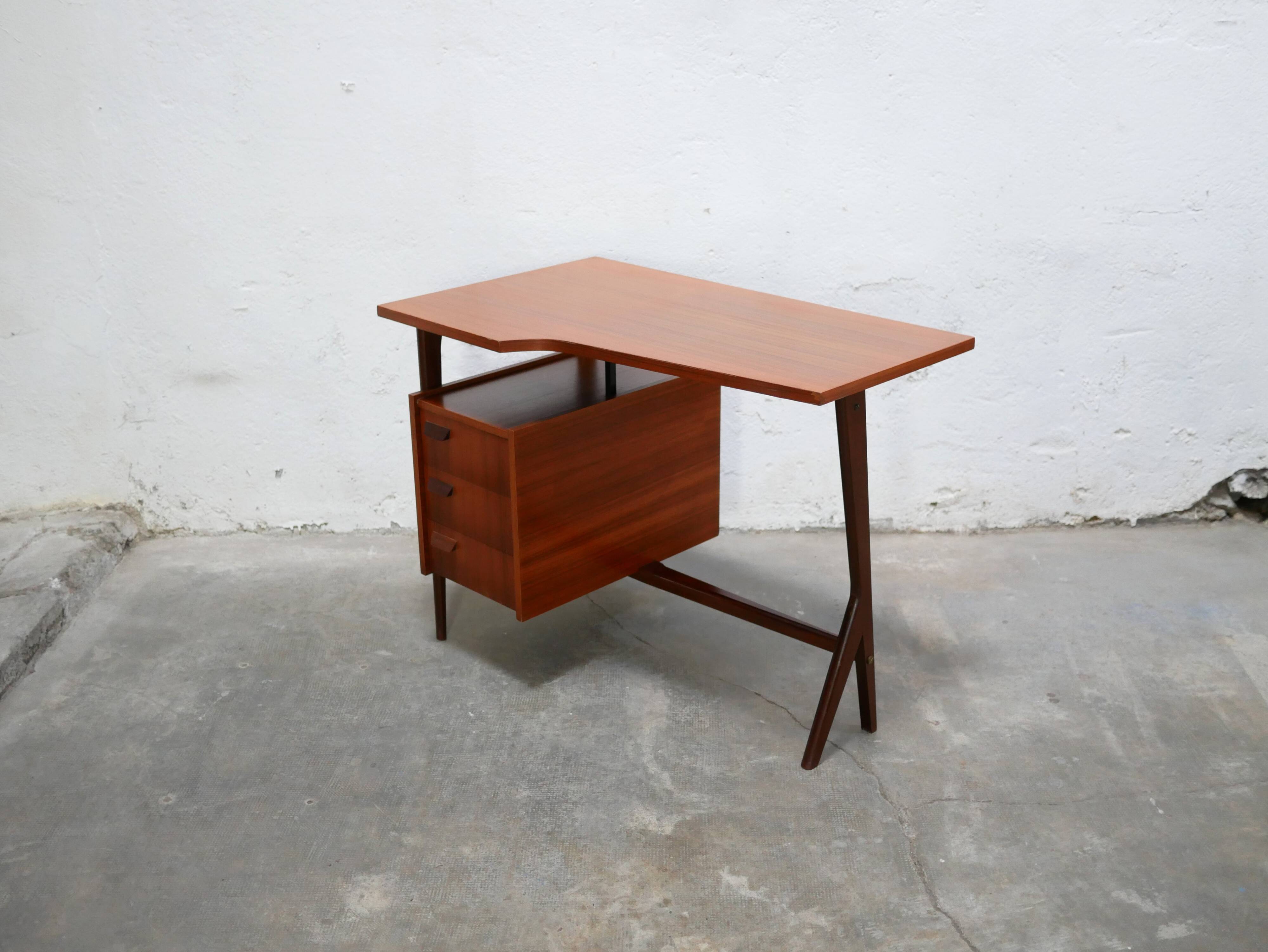 Vintage Scandinavian teak desk
