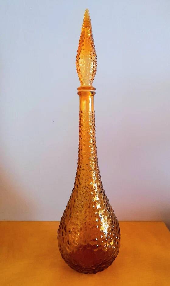 Carafe ambre Empoli italienne, 1970