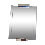 Mirrored top and silver metal handles