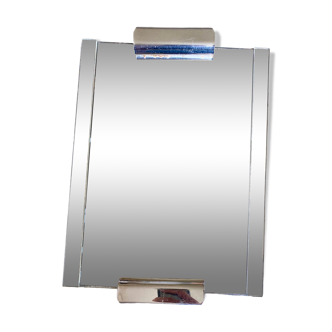 Mirrored top and silver metal handles