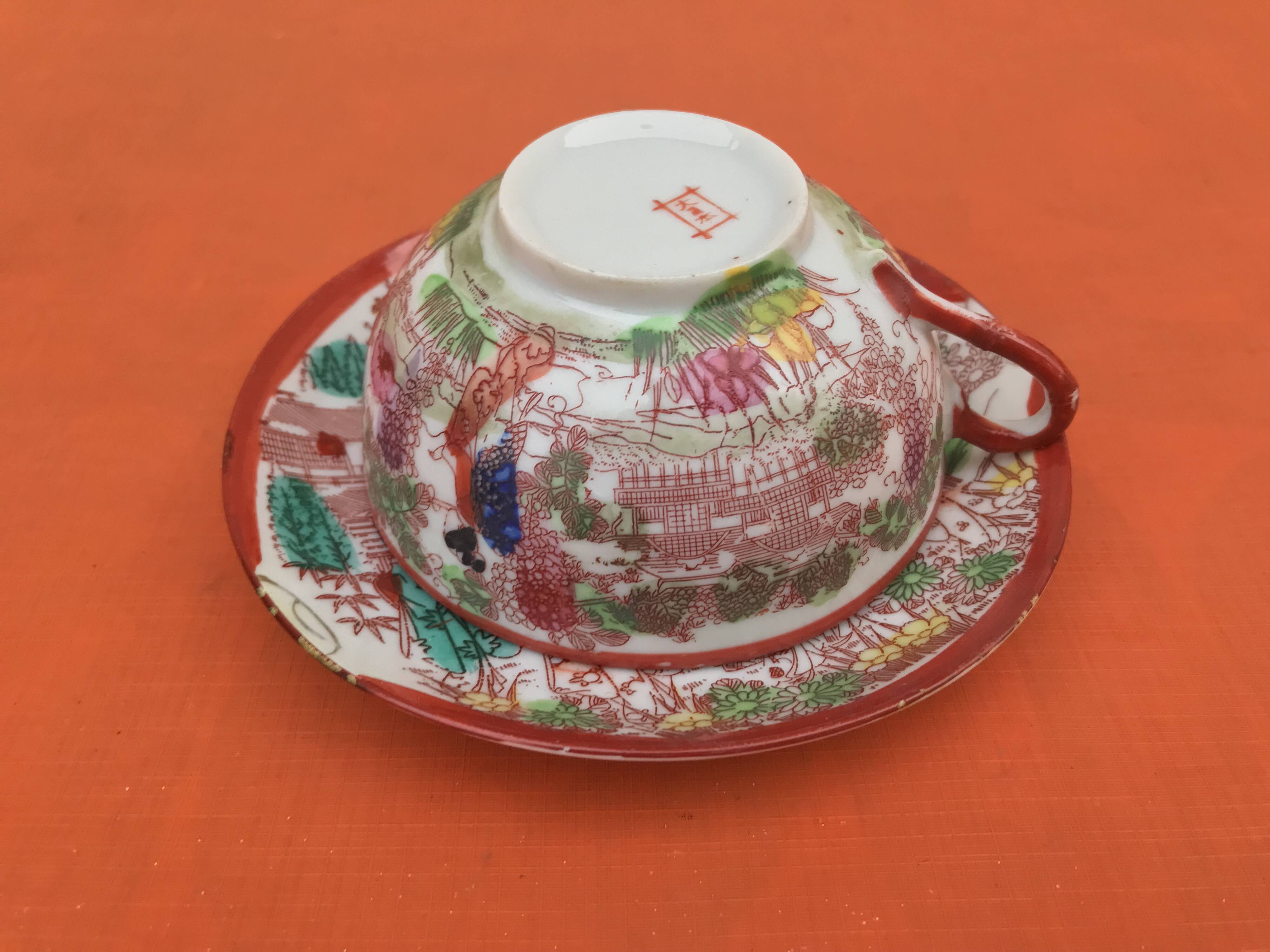Japanese-style teacup and saucer