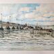 André Duculty (1912-1990) Watercolor on paper "Cap Ferret (Gironde)" Signed lower right and dated